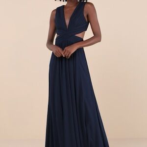 Lulus navy maxi dress